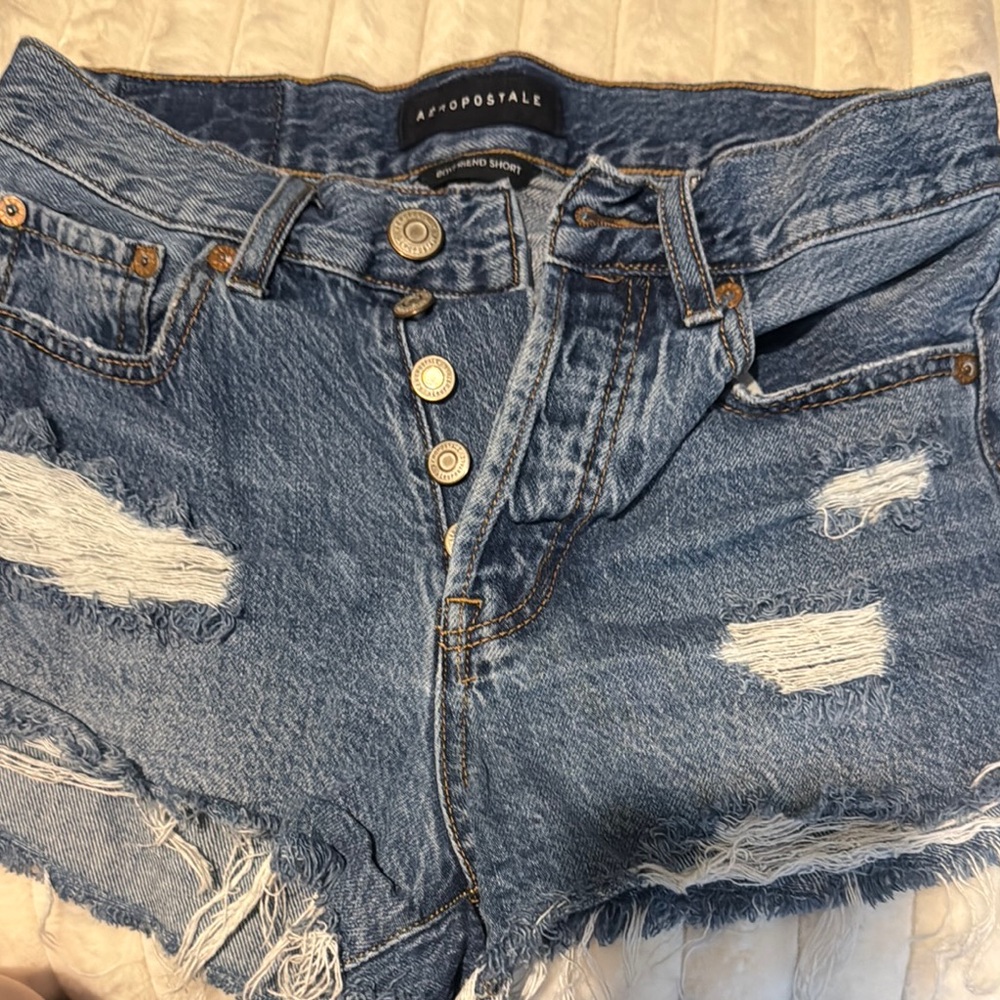 Aeropostale Women's Blue Denim Shorts